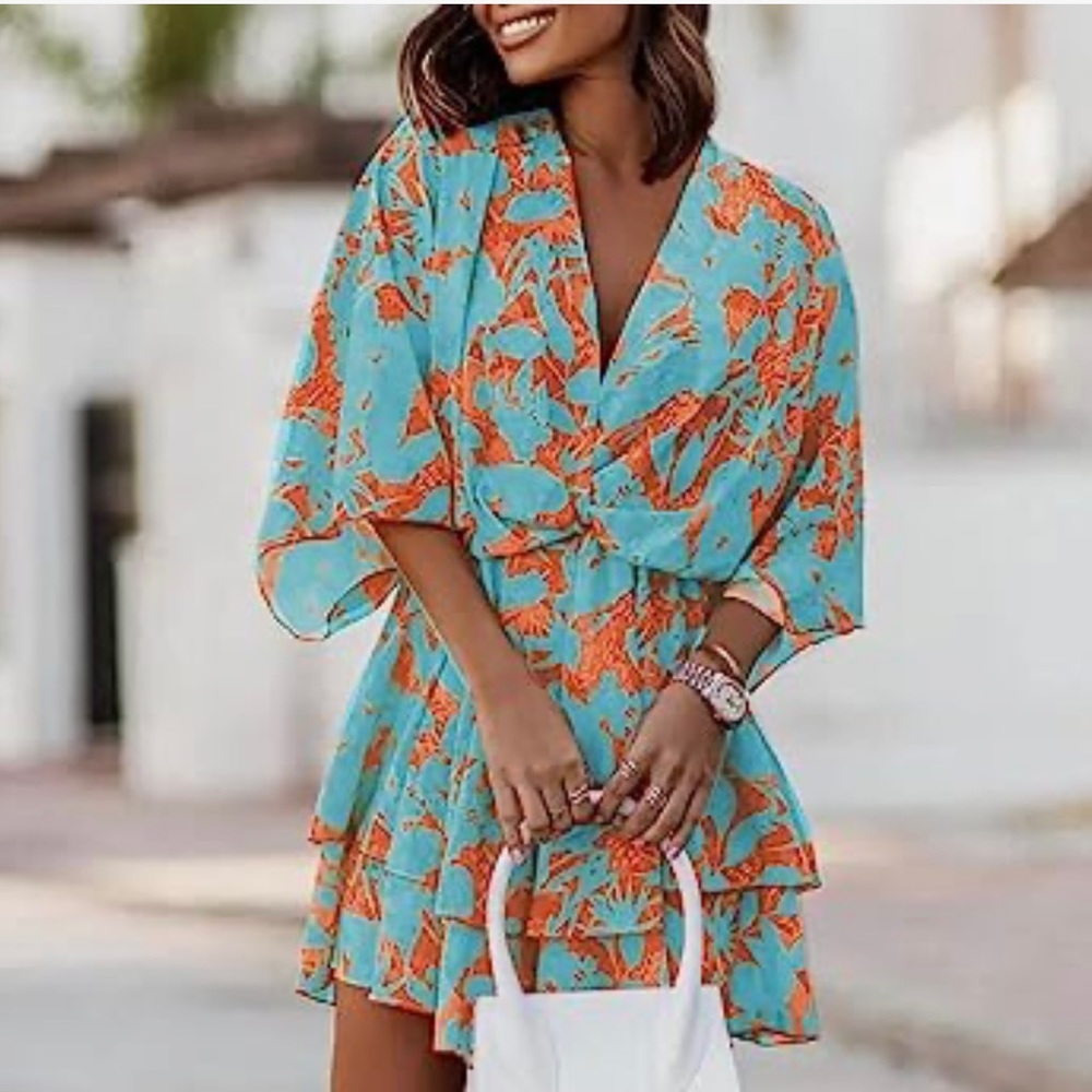 Boho floral summer dress